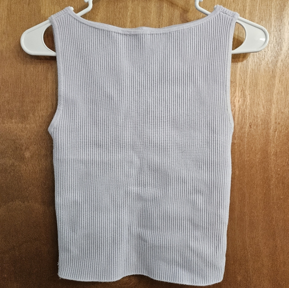 Abercrombie & Fitch Ribbed Sleeveless Tank Top Lavender Solid Pullover XS